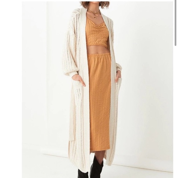 Spell Heather Long Cardigan NWT medium - Picture 2 of 16